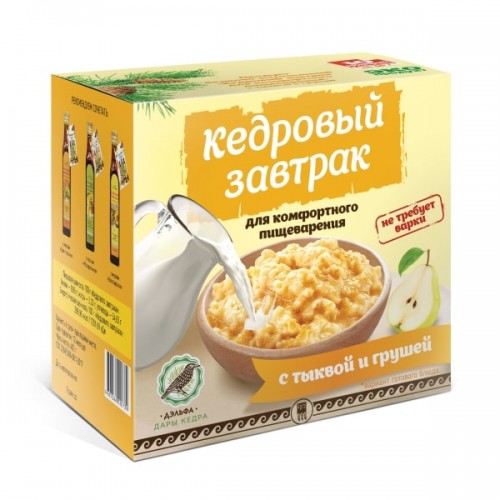 Купить Завтрак кедровый для комфортного пищеварения с тыквой и грушей  г. Красногорск  